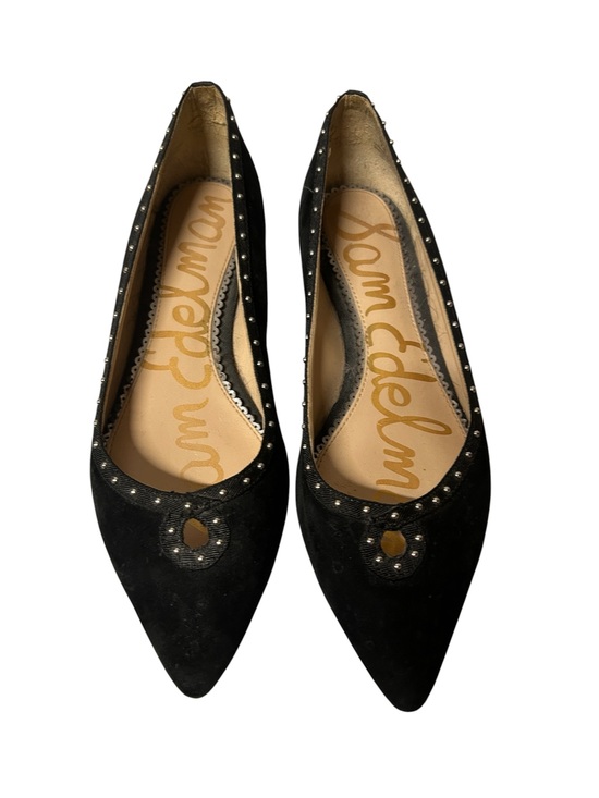 Sam Edelman Shoes - Sam Edelman Rini pointed-toe black suede flats Size 7